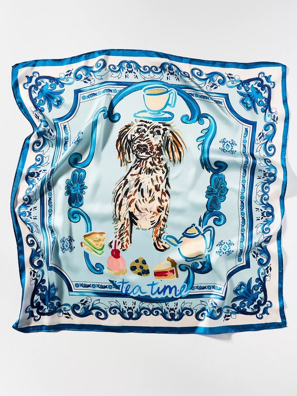 Anthropologie Dachshund Tea Time Weenie Scarf 🐾 Doxie Wiener